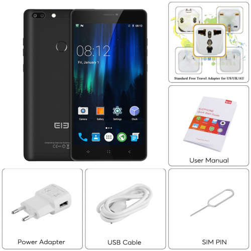 Elephone C1 Max Android 7.0 Phone , Quad-Core, 2GB RAM, Dual-IMEI, 4G, 6-Inch IPS, 13MP Dual -Camera