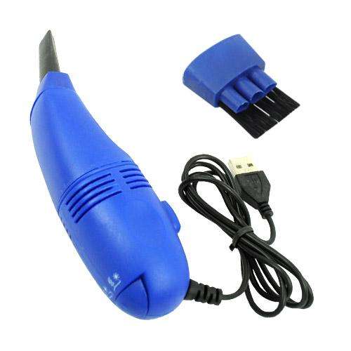 Blue USB Mini Vacuum PC Computer Desk Keyboard Cleaner