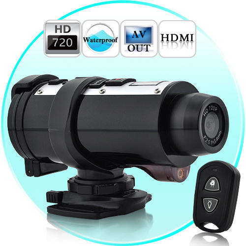 Poseidon - Waterproof 720P HD Sports Action Video Camera with Remote Control