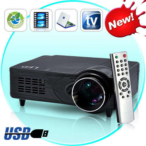 LED Multimedia Projector with HDMI, VGA, AV and YPrPb
