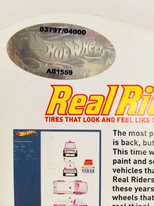 Rare Hot Wheels Red Line Club Series 10 Real Riders Ambulance 03797/4000