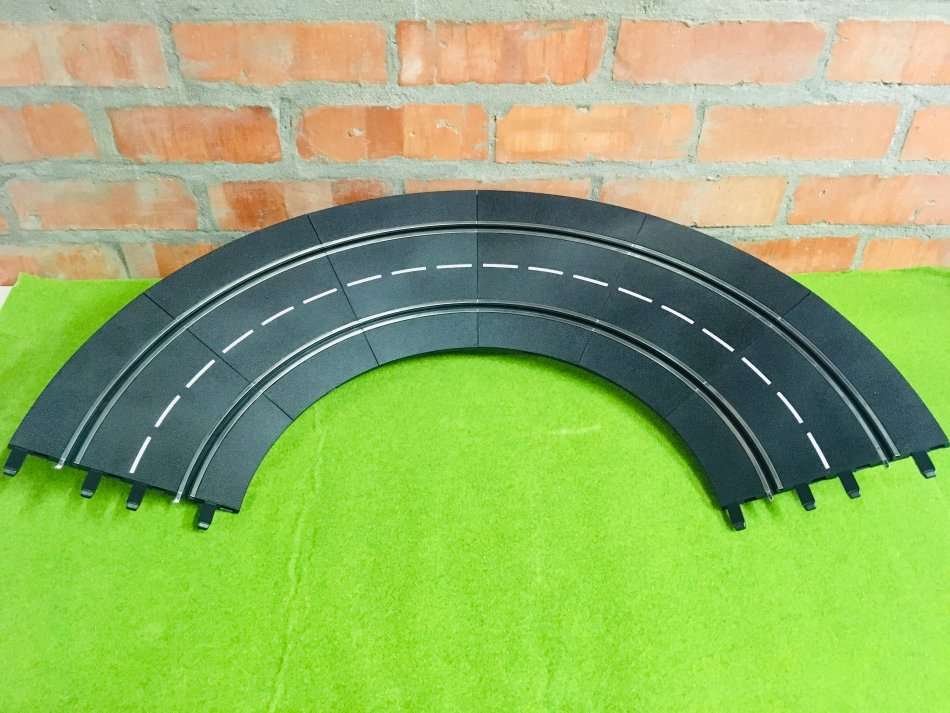 6 PCE Carrera Evolution 60 Degree Curved Track 127502 + Slot Car Speed Controller 1/24 & 1/32