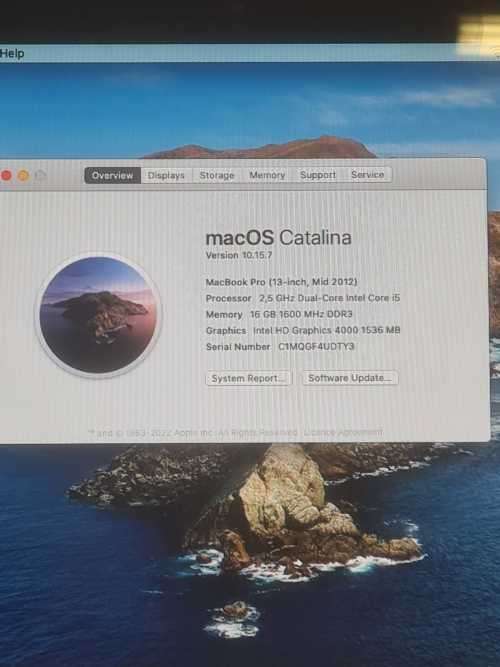 MacBook Pro 13.3-inch | Core i5 2.5GHz | 16GB RAM | 500GB HDD