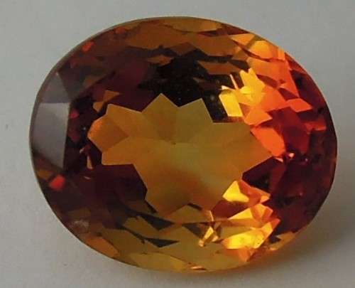 Natural Orange Yellow Citrine, Oval, VS, 6.77 ct.