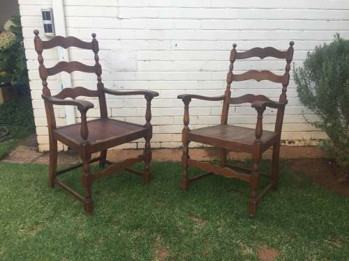 Pair of Antique Oak Chairs