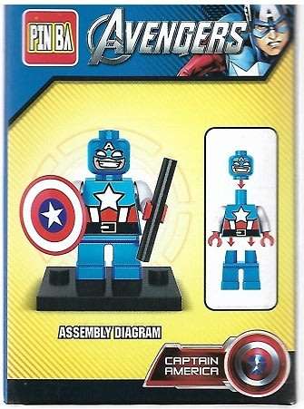 *PinBa Brand* Captain America Minifigure Super Hero
