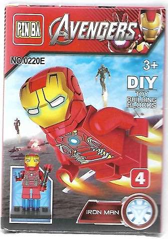 *PinBa Brand* Iron Man Minifigure Super Hero