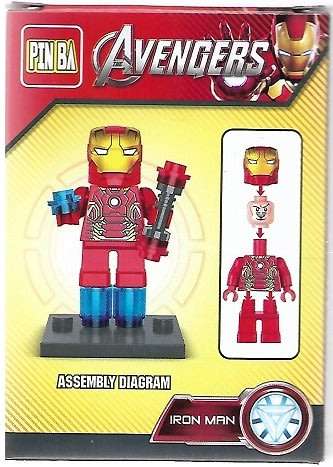 *PinBa Brand* Iron Man Minifigure Super Hero