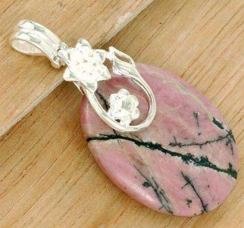 ***Natural Rhodonite Gemstone Pendant