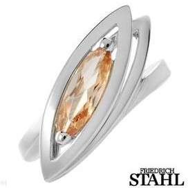 **** STUNNING STERLING SILVER FRIEDRICH STAHL CRYSTAL RING!! SIZE 8.5