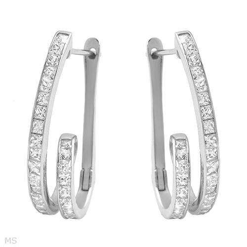 ***STUNNING 5.20ctw TOPAZ  EARRINGS CRAFTED IN 925 STERLING SILVER