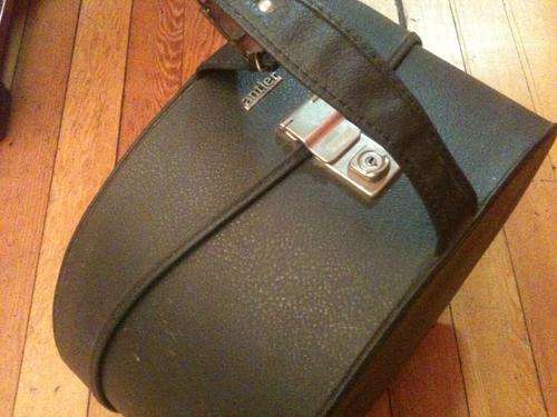 1950's Antler Navy blue faux leather hat case
