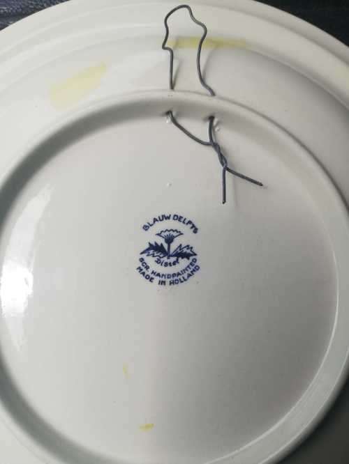 Delfts Blue  - Distel 24 cm Wall Plate