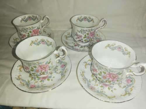 X4 Tea Cup and Saucer - Royal Standard Fine Bone China Engalnd - Mandarin