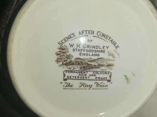 A Vintage W.H Grindley Staffordshire Tea Pot Made in England - Scenes After Constable