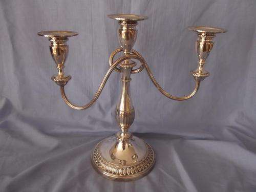 An Alpha Plate Hallmarked Candelabrum