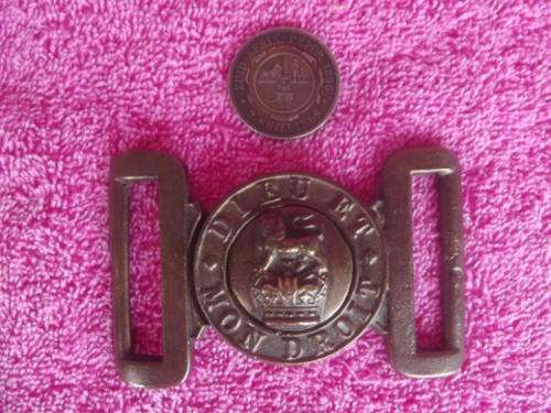 ***Special Offer***A Boer War British Buckle & ZAR 1896 Two Shillings***