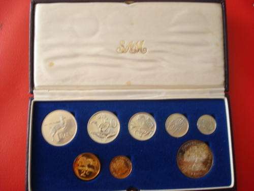 A 1986 S.A.Mint Short Proof Set Silver Johannesburg R1