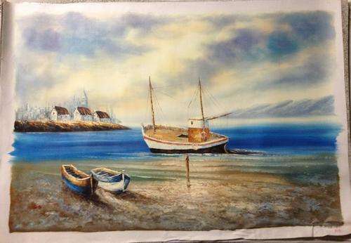 Oil Painting on 100x68cm unstretched canvas