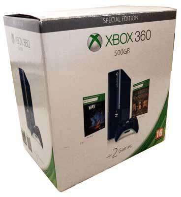 XBOX 360 500 GB SPECIAL EDITION CONSOLE AND ACCESSORIES + 3 GAMES