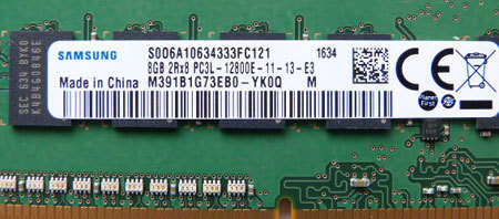 SAMSUNG 8GB 2Rx8 PC3L 12800E DDR3 DESKTOP RAM