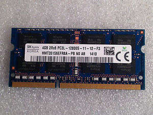 SKHYNIX/ MICRON 4GB 2Rx8 PC3L 12800S DDR3 LAPTOP RAM