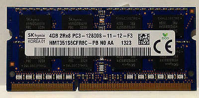 HYNIX/MICRON/SAMSUNG/KINGSTON/NANYA 4GB 2Rx8 PC3 12800S DDR3 LAPTOP RAM
