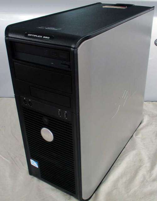 Dell opt 380 desktop pc, intel duo core cpu e5400, 4gb ram, 320gb hd, dvd, win 10 pro