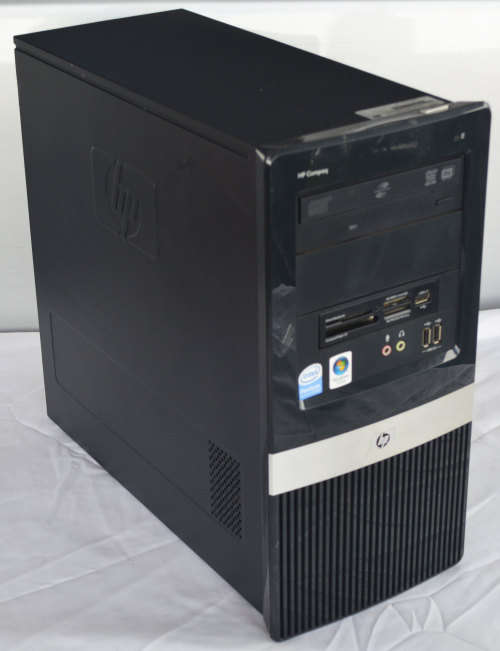 hp 2390 desktop pc, Intel pentium daul cpu e2180, 4gb ram, 320gb hd, vga, dvd, win 11 pro, etc