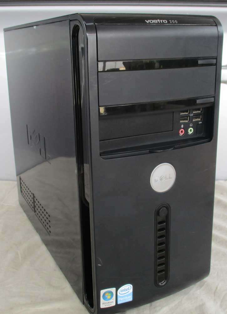 dell V200 desktop  pc, Intel core duo cpu e2180, 4gb ram, 320gb hd, vga, dvd, win 11, etc