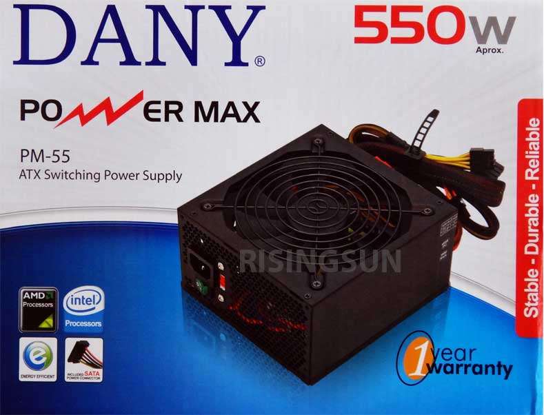 DANY POWER MAX 550W APPROX. POWER SUPPLY  (BRAND NEW)