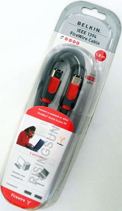 2x BELKIN IEEE1394 FIREWIRE *CONNECT 2 PLAYSTATION & OTHER DEVICES* (1.8 METER)
