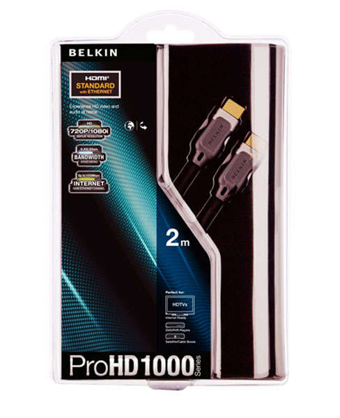 BELKIN STANDARD HDMI CABLE WITH ETHERNET (Pro HD1000 series-2m)