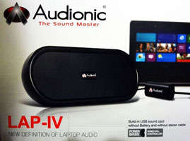 AUDIONIC LAP-IV POWER BASS LAPTOP AUDIO (BUILT-IN USB SOUND CARD)