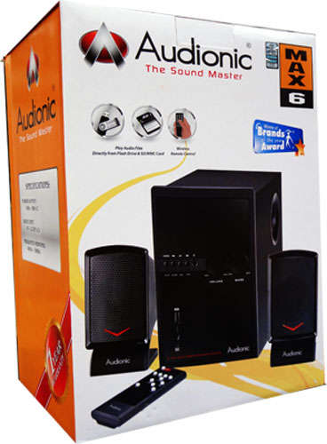 AUDIONIC MAX 6 SPEAKERS WITH USB MP3 PLAYER, SD CARD READER,REMOTE