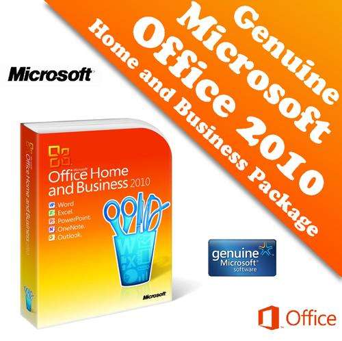 GENUINE MS OFFICE 2010 HOME AND BUSINESS 32/64BIT WITH KEY & CD