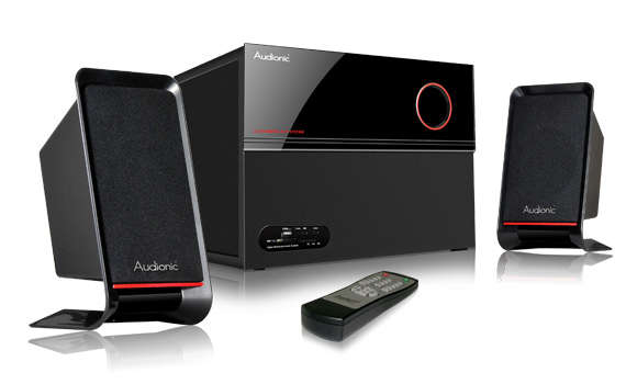 AUDIONIC 3000W SPEAKERS WITH BUILTIN MP3 PLAYER, FM RADIO, CARD READER, USB (BRAND NEW)