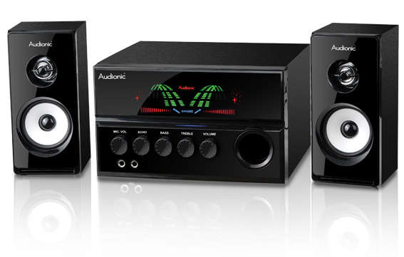 AUDIONIC 3000W SPEAKERS WITH BUILTIN VIRTUAL FREQUENCY DISPLAY (BRAND NEW)