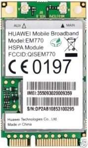 BARGAIN!!! HUAWEI EM770 INTERNAL 7.2MBPS 3G / HSPA MODULE (BRAND NEW)