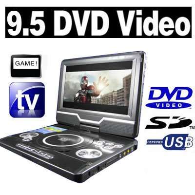 DANY 9.5" PORTABLE MEDIA CENTRE, TV, DVD, AUDIO, GAMES, RECHARGABLE BATTERY, REMOTE (BRAND NEW)