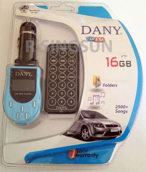 DANY HIGH QUALITY CAR MP3 PLAYER, FM TRANSMITTER WITH SD SLOT & REMOTE (BRAND NEW)
