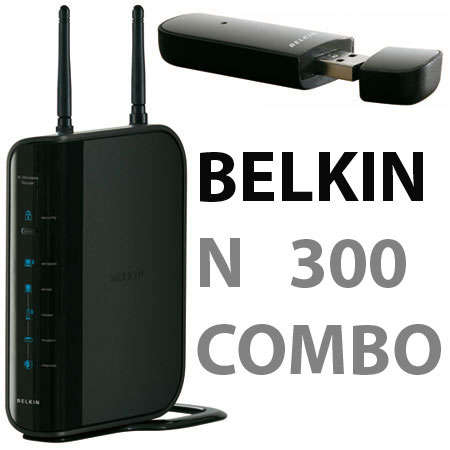Belkin N300Mbps ADSL2+ Router & Wireless N300 USB Adapter Combo