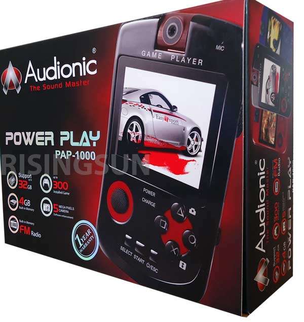 AUDIONIC 4GB POWER PLAY MP3/MP4 PLAYER, GAMES  WITH 5MP CAM, FM, EBOOK,  (BRAND NEW)
