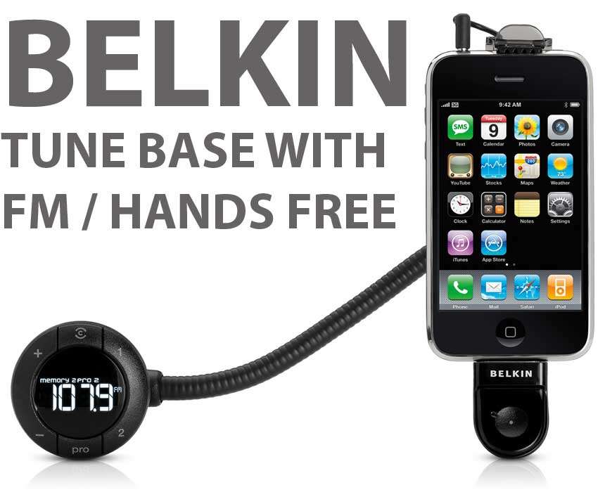 BELKIN TUNEBASE FM with HANDS-FREE FOR IPOD / IPHONE (BRAND NEW)