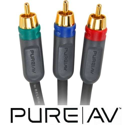 Belkin PureAV 24k Gold Plated 3RCA Component Video Cable *4FT / 1.2 MTR*(BRAND NEW)