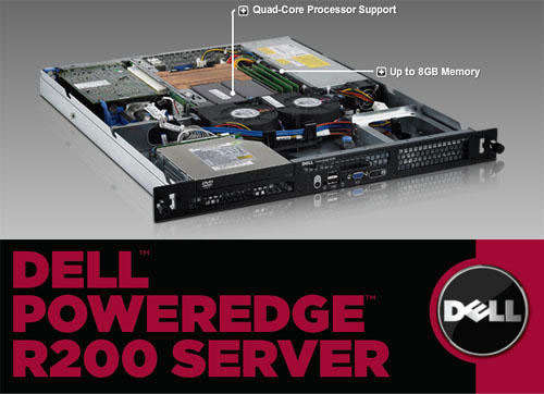 DELL POWEREDGE R200 2.4GHz, 2GB RAM, 750GB HD ETC