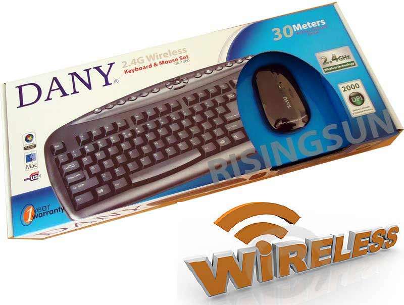 DANY 2.4GHz WIRELESS MULTIMEDIA KEYBOARD AND 2000 DPI MOUSE (BRAND NEW)