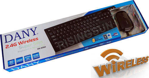 DANY 2.4GHz WIRELESS SUPER SLIM MULTIMEDIA KEYBOARD AND 1200 DPI MOUSE (BRAND NEW)