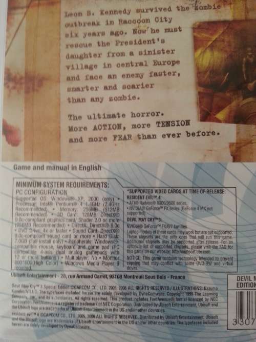 Devil may Cry 4 and Resident Evil 4 Ubisoft Exclusive PC Games