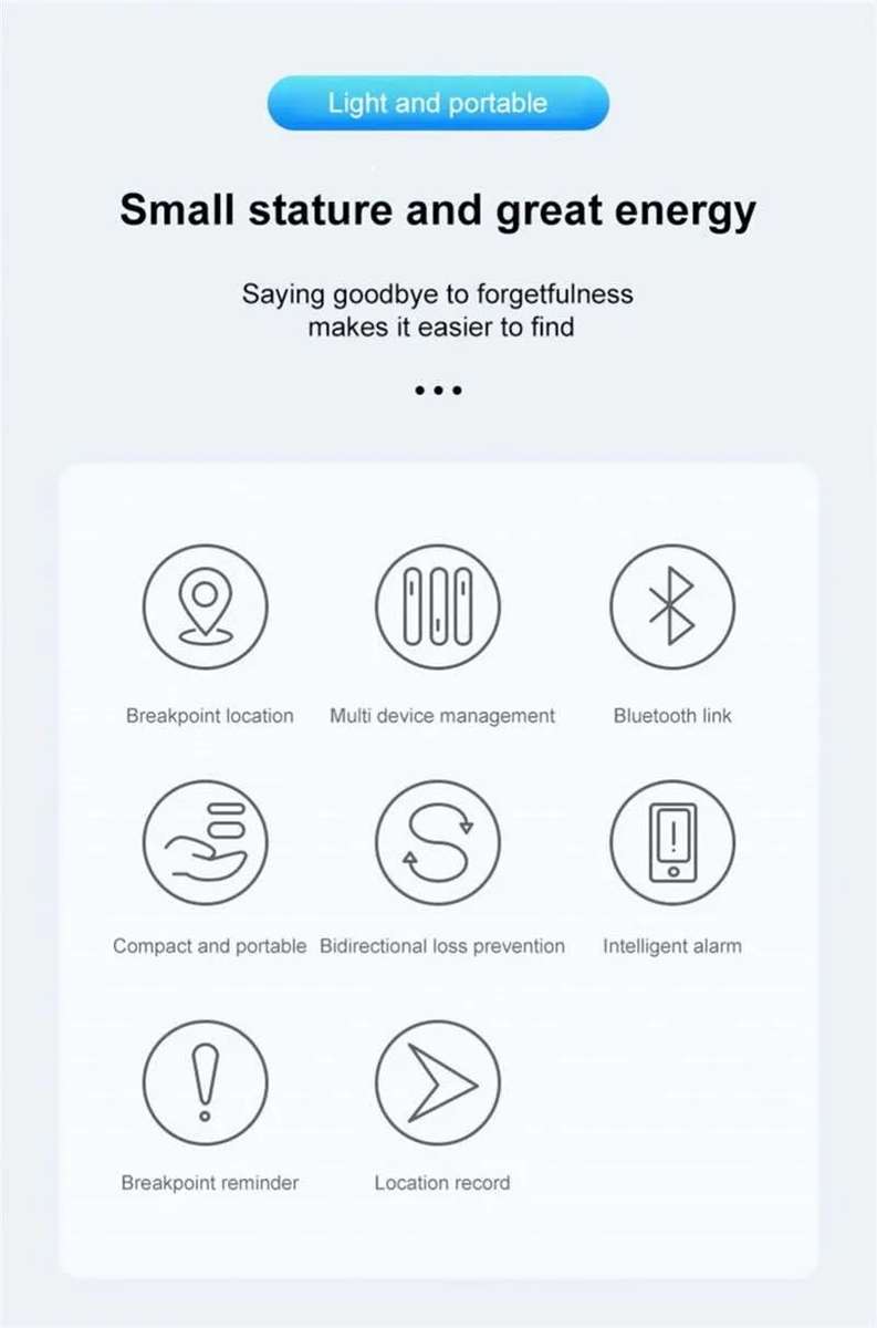 Portable Xiaomi Mini GPS Tracker Original Bluetooth 4.0 Smart Locator Key Anti Loss Kids Pet Wallet